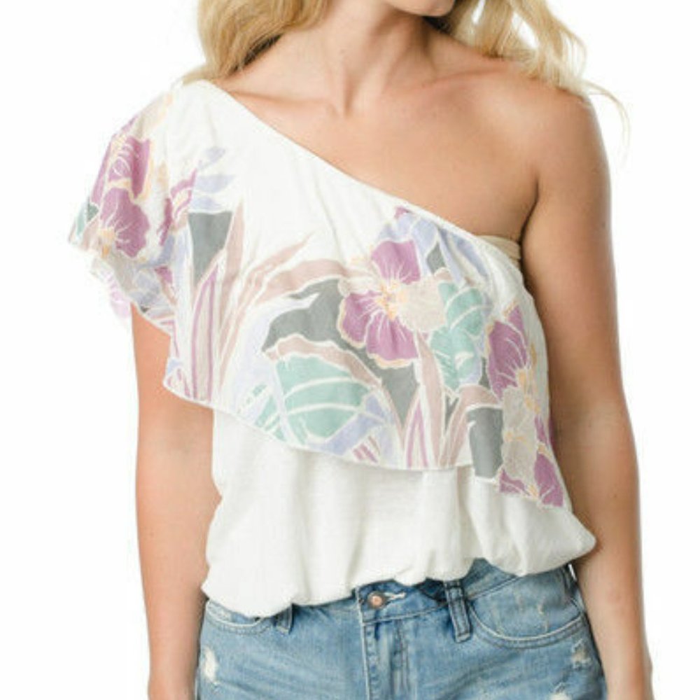 Free People | Ivory Annka Bubble Asymmetrical Top